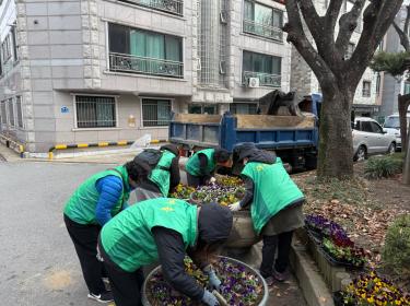 새마을부녀회 관내 봄꽃 식재 이미지