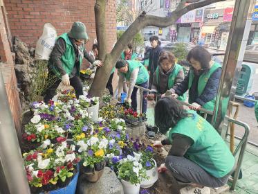 새마을지도자 새마을부녀회 봄꽃식재 이미지
