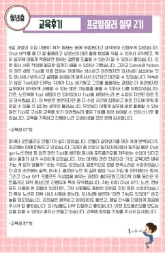 [교육후기/청년층] 프로일잘러 실무 2기 이미지