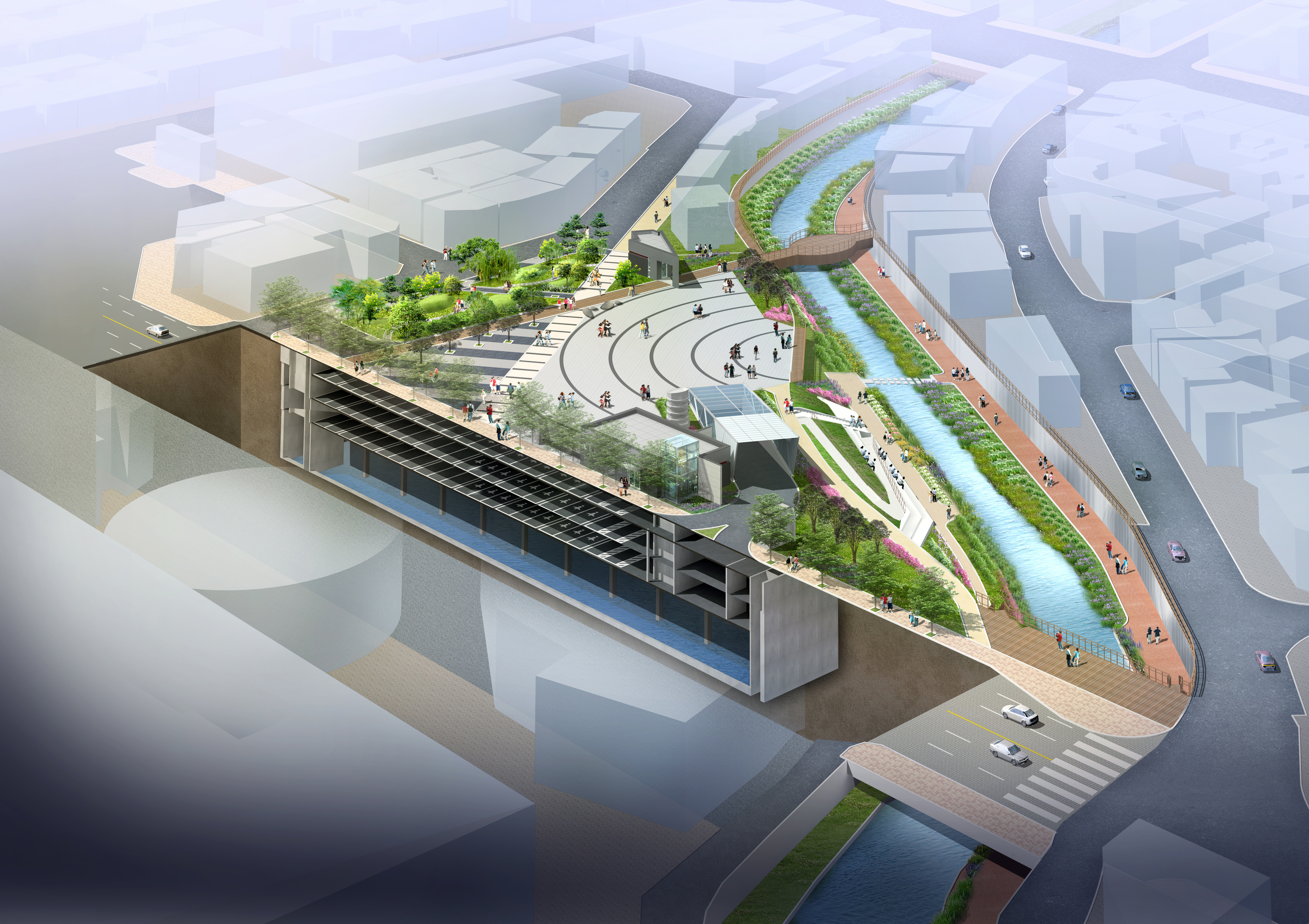 수암천 하천정비 및 주차장·공원 조성사업 이미지