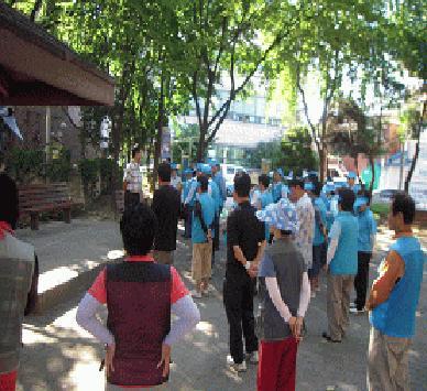 희망근로이모저모(신종플루 예방수칙 당부) 이미지