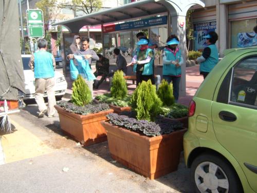 꽃박스 설치 이미지