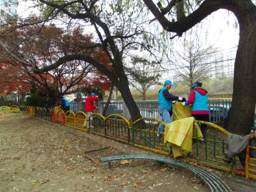 희망근로자(낙엽수거) 사업 추진 이미지