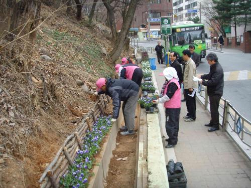 희망일자리사업 가로변 꽃길가꾸기 조성 이미지