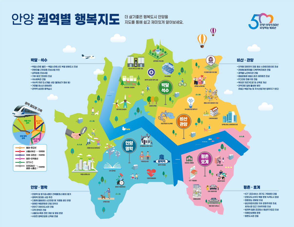 안양 권역별 행복지도 자세한 사항은 아래 참조 - 각 권역 클릭시 권역별보기 활성화됩니다
