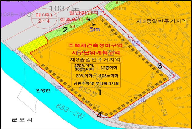 삼신6차아파트 재건축 구역 현황도