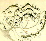 1872년에 제작한 시흥현지도 - 안양권